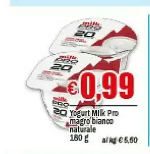 EMMEpiù Milk - yogurt magro bianco naturale 180 g(ml) offerta