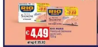 EMMEpiù Filetto di salmone al naturale al vapore 125 g(ml) offerta
