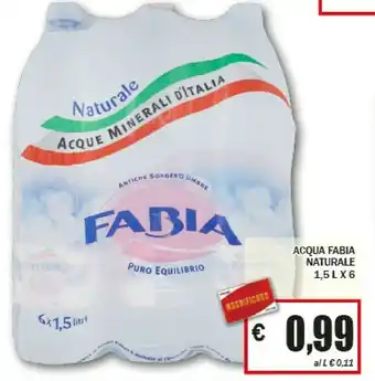 EMMEpiù Acqua fabia - acqua minerale naturale 1500 g(ml) offerta