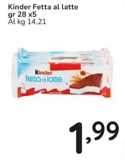 Famila Kinder Fetta al latte offerta