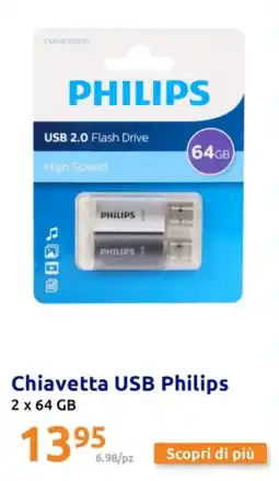 Action Chiavetta USB Philips offerta