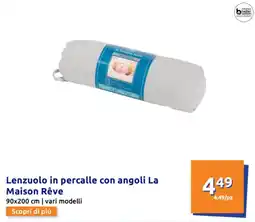 Action Lenzuolo in percalle con angoli La Maison Rêve offerta