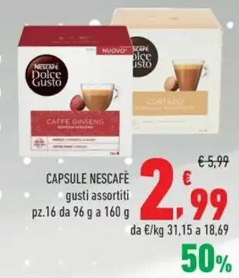 Conad Capsule Nescafè gusti assortiti pz. 16 da 96 g a 160 g offerta