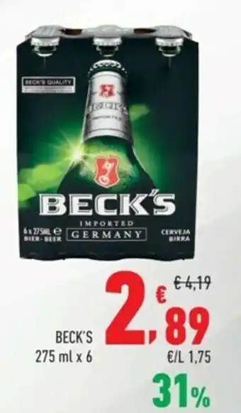 Conad Beck's 275 ml x 6 offerta