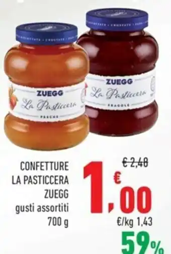 Conad Zuegg La Pasticcera Confetture 700 g offerta