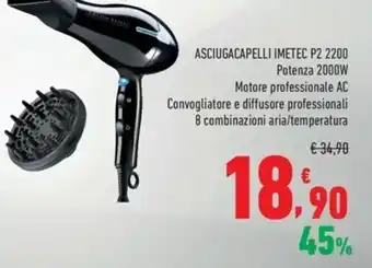 Conad Asciugacapelli Imetec P2 2200 offerta