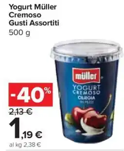 Carrefour Express Yogurt Müller Cremoso Gusti Assortiti offerta