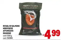 Ritagli di salmone norvegese affumicato riunione