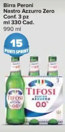 Carrefour Express Birra Peroni Nastro Azzurro Zero offerta