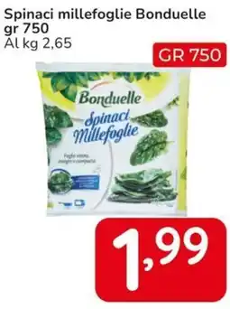 Famila Spinaci millefoglie Bonduelle offerta