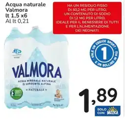 Famila Acqua naturale Valmora offerta