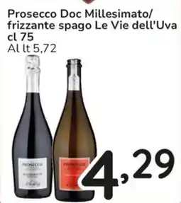 Famila Prosecco Doc Millesimato/ frizzante spago Le Vie dell'Uva offerta