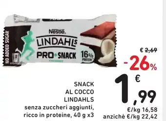 Spazio Conad SNACK AL COCCO LINDAHLS offerta
