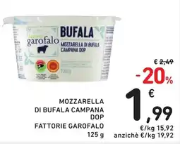 Spazio Conad Mozzarella di bufala campana dop fattorie garofalo offerta