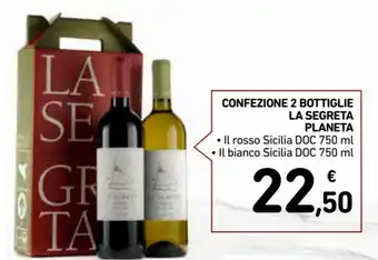 Spazio Conad Confezione 2 Bottiglie La Segreta Planeta 750 ml offerta