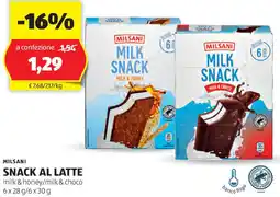 ALDI Milsani snack al latte offerta