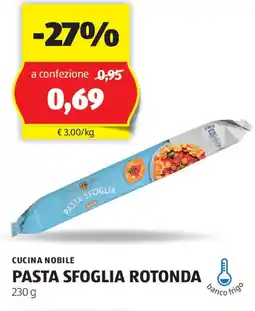 ALDI Cucina nobile pasta sfoglia rotonda offerta