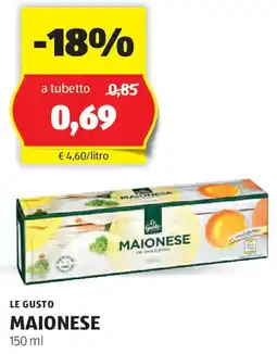 ALDI Le gusto maionese offerta