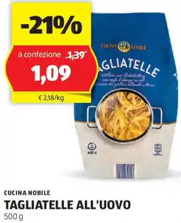 ALDI Cucina nobile tagliatelle all'uovo offerta