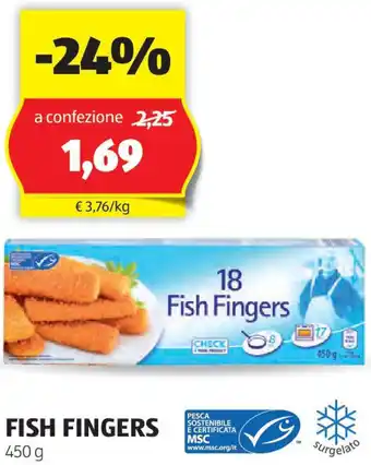 ALDI Fish fingers offerta