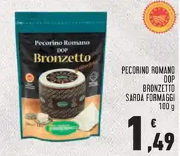 Conad Pecorino romano dop bronzetto sarda formaggi offerta
