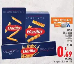 Conad Pasta di semola BARILLA offerta