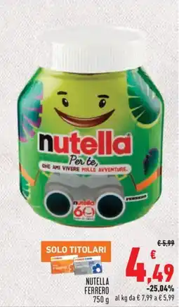 Conad Nutella ferrero offerta