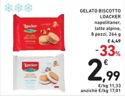 Spazio Conad GELATO BISCOTTO LOACKER offerta