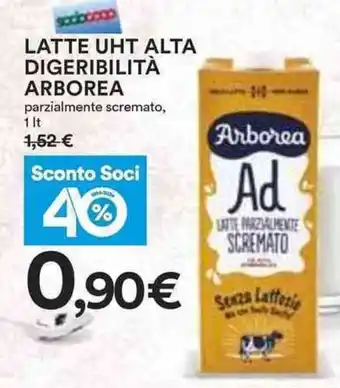 Coop Superstore Latte uht alta digeribilità ARBOREA offerta