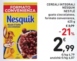 Spazio Conad CEREALI INTEGRALI NESQUIK NESTLÉ offerta