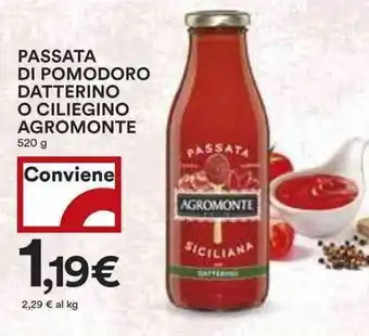 Coop Superstore Passata di pomodoro datterino o ciliegino AGROMONTE offerta