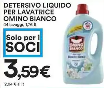 Coop Superstore DETERSIVO LIQUIDO PER LAVATRICE OMINO BIANCO offerta