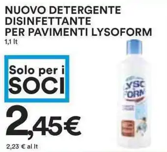 Coop Superstore Nuovo detergente disinfettante per pavimenti LYSOFORM offerta