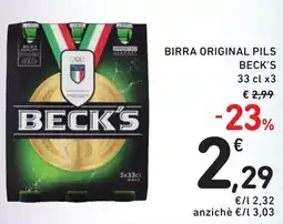 Spazio Conad Birra original pils BECK'S offerta