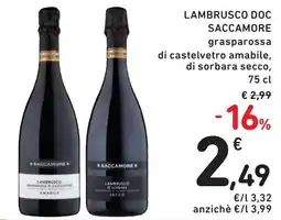 Spazio Conad LAMBRUSCO DOC SACCAMORE offerta