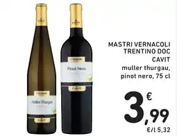 Spazio Conad MASTRI VERNACOLI TRENTINO DOC CAVIT offerta