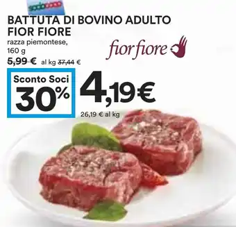 Coop Battuta di bovino adulto FIOR FIORE offerta