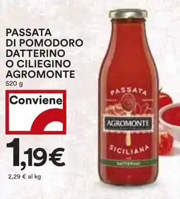 Coop Passata di pomodoro datterino o ciliegino AGROMONTE offerta