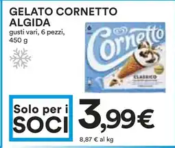 Coop Gelato cornetto ALGIDA offerta