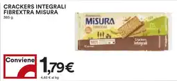 Coop Crackers integrali fibrextra MISURA offerta