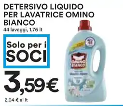 Coop Detersivo liquido per lavatrice OMINO BIANCO offerta