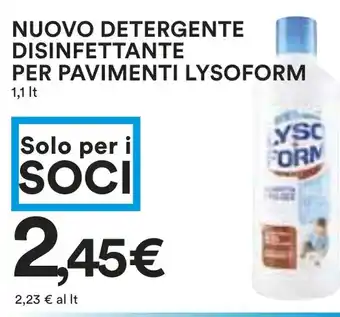 Coop Nuovo detergente disinfettante per pavimenti LYSOFORM offerta