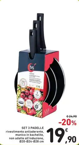 Spazio Conad SET 3 PADELLE offerta