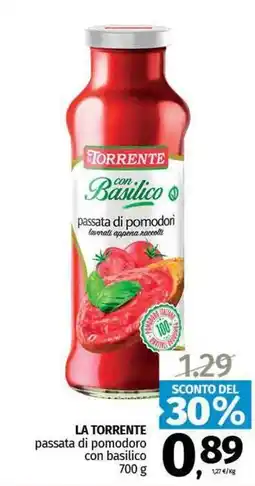 Pam LA TORRENTE passata di pomodoro con basilico offerta