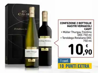 Spazio Conad Confezione 2 Bottiglie Mastri Vernacoli Cavit 750 ml offerta