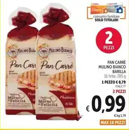 Spazio Conad Pan carré mulino bianco BARILLA offerta