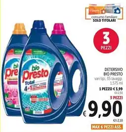 Spazio Conad Detersivo BIO PRESTO offerta
