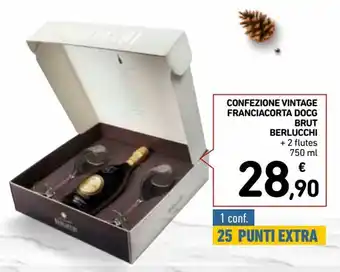 Spazio Conad Confezione Vintage Franciacorta DOCG Brut Berlucchi 750 ml offerta