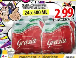 Il Genio Supermercato GRAZIA acqua minerale effervescente naturale offerta