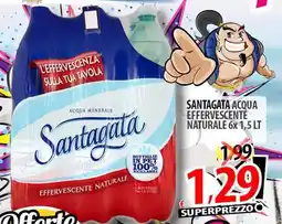 Il Genio Supermercato SANTAGATA acqua effervescente naturale offerta